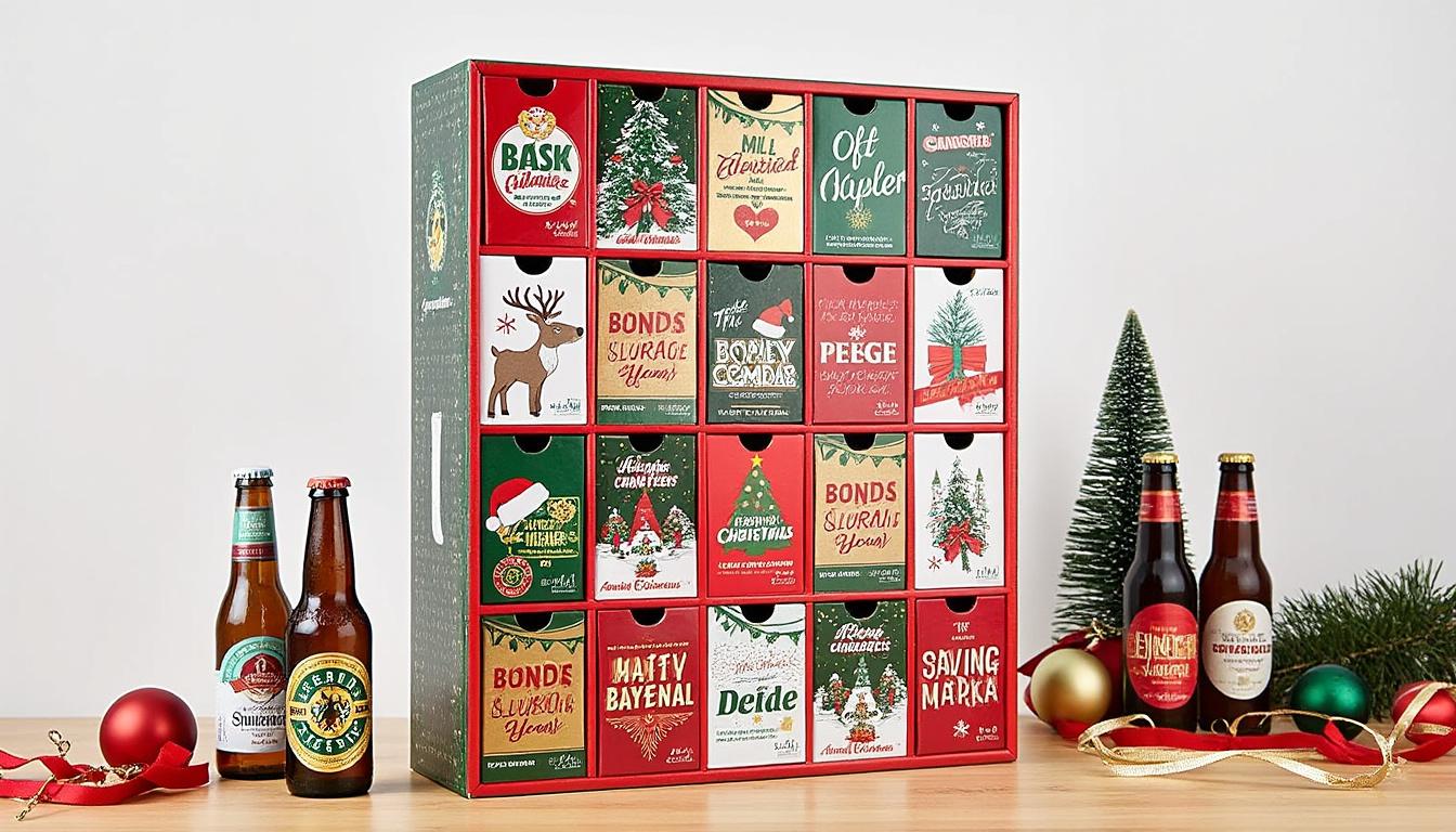 découvrez notre calendrier de l'avent unique en son genre, conçu pour les amateurs de bière ! chaque jour, savourez une nouvelle bière artisanale soigneusement sélectionnée pour apaiser vos envies et vous plonger dans l'esprit des fêtes. parfait pour élargir vos horizons gustatifs tout en célébrant la magie de noël.