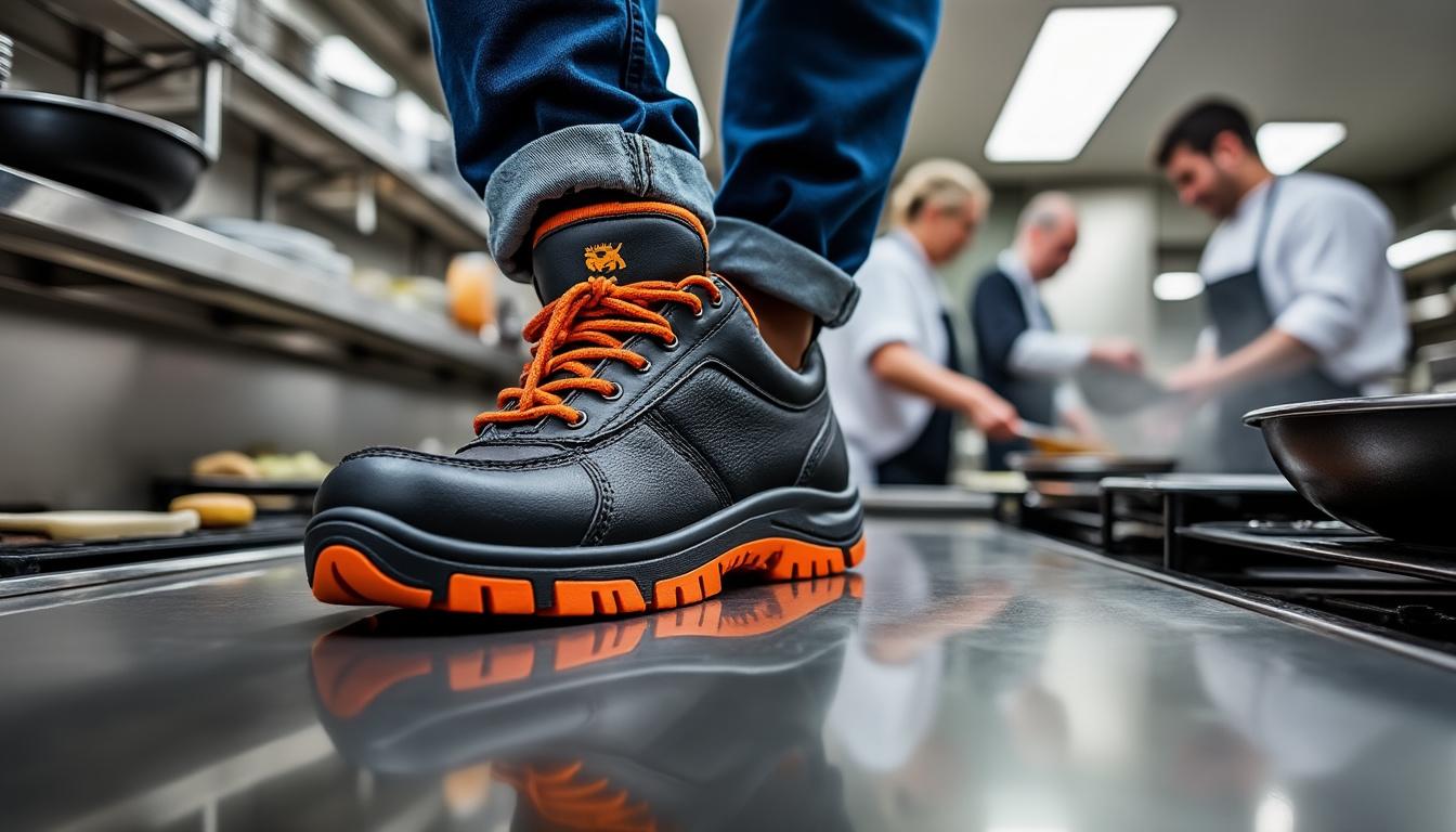 découvrez les chaussures de sécurité de cuisine noires s2 src tony, alliant protection optimale et style raffiné. conçues pour allier confort et éléganse, elles sont idéales pour les professionnels de la cuisine. protégez vos pieds avec une touche de sophistication!