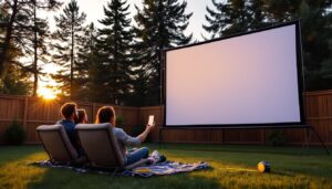 découvrez comment sélectionner la taille parfaite pour votre écran de projection extérieur afin d'optimiser votre expérience cinéma en plein air.
