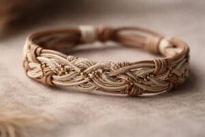 découvrez le style unique des bijoux en cordes très fines tissées entre les lacets, alliant délicatesse et originalité pour sublimer vos accessoires.