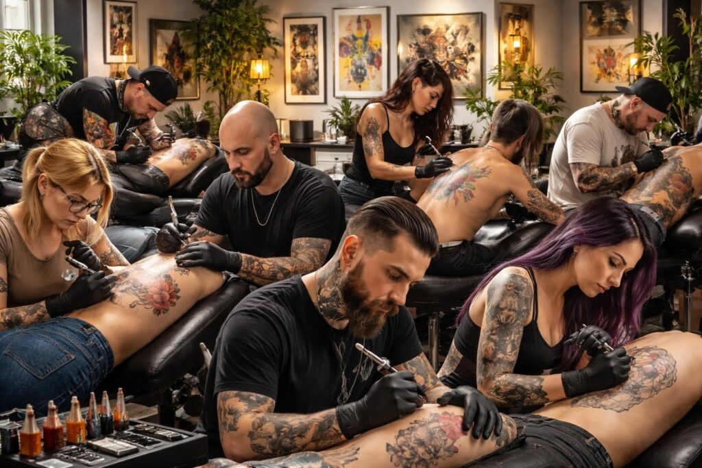 découvrez le top 7 des meilleurs experts en tatouage à le blanc, leurs styles uniques et leurs services professionnels pour un tatouage réussi.