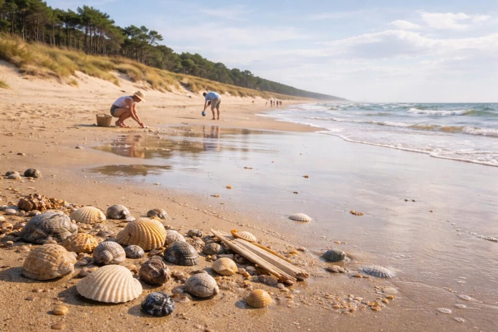 découvrez les meilleurs spots des landes pour ramasser des coquillages, profitez de plages magnifiques et d'une faune marine riche pour une expérience naturelle unique.