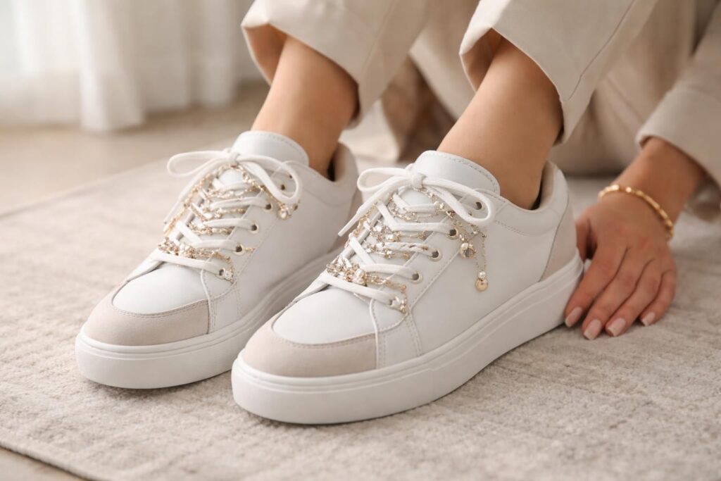 découvrez comment sublimer vos chaussures en accessoirisant vos lacets avec des bijoux élégants pour un style unique et raffiné.